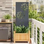 Vidaxl Garden Privacy Screen Anthracite 50 X 140 Cm Cold-rolled Steel