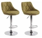 Clp - 2er Set Barhocker Lazio Stoff Gr&uuml;n