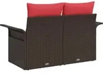 Garten-sofa Mit Kissen 141 X 62 X 69 Cm Poly-rattan Vidaxl