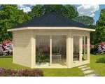 Alpholz - Gartenpavillon Modell R&uuml;gen Mit Zwei Fenstern Gartenpavillon Aus Holz,