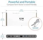Eaton Tripplite Usb-c Dock Triple Display - 4k Hdmi/displayport Vga Usb 3.2 Gen 1