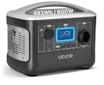 Vevor Tragbare Powerstation, 600w Solargenerator, 493wh Lifepo4-akku-backup Mit 7