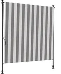 Vidaxl Outdoor Roller Blind Anthracite And White 120 X 270 Cm