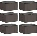 Aufbewahrungsbox Mit Transparentem Oberfenster 6 Pcs Grau Vidaxl