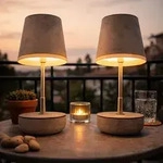 Solarlampe Tischleuchte Au&szlig;enlampe Sandfarben Verstellbar Led Gartenlampe