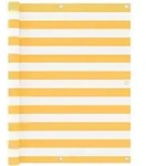 Vidaxl - Balkon-sichtschutz Wei&szlig; Und Gelb 120x400 Cm Oxford-gewebe