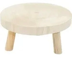Baumscheibe Pflanzenst&auml;nder Natur Rund - 25 Cm / Gro&szlig; - Holz Blumenhocker Mit...