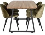 Incanabl Essgruppe Esstisch Ausziehbarer Tisch L&auml;nge Cm 160 / 200 El Holz...