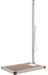 Gartendusche Mit Brauner Bodenplatte 225 Cm Edelstahl Vidaxl