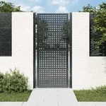 Gartentor Anthrazit 105x250 Cm Stahl - Vidaxl