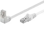 Goobay - Cat 5e Patchkabel 1x 90&deg; Gewinkelt, F/utp, Wei&szlig;, Kupferkaschierter