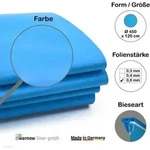 Premium Poolfolie F&uuml;r Rundpool, 450 Cm X 120 Cm, St&auml;rke: 0,6 Mm, Blau,...