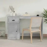 Vidaxl - Schreibtisch Mit Schublade Betongrau 115x50x75 Cm Holzwerkstoff