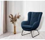 Sessel Designersessel Artemis In Stoff Kronos Dunkelblau