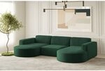 Wohnlandschaft U-form Sofa Palma In Stoff Noel Gr&uuml;n