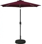 Gartenparasol Mit Led-lichtern Und Sockel 230 X 230 Cm Vidaxl