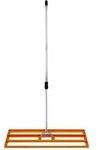 Monster Shop - Rasenrakel 100cm Levelingrake Rasen Rakel Rake Stahl Orange 1.9m