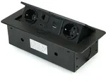 Multistecker Atom 26, 225x111mm, 2 Schuko-stecker, 1 Usb Typ A, 1 Usb Typ C, 1...