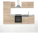 Vicco - K&uuml;chenzeile Optima, Sonoma, 270 Cm Ohne Arbeitsplatte