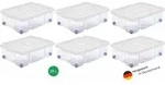 Novaliv - 6x Aufbewahrungsbox 6x Aufbewahrungsbox, 6x Deckel, 24x Rollen