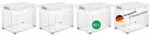 Novaliv - 4x Aufbewahrungsbox 4x Aufbewahrungsbox, 4x Deckel, 16x Rollen