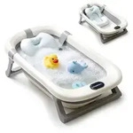 Relaxdays Babybadewanne Faltbar, Mit Weichem Kissen, Babywanne, Bis 30 Kg, Hbt: