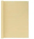 Balkon-sichtschutz Beige 120x400 Cm Hdpe Vidaxl