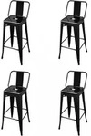 Barhocker 4 Stk. Schwarz Stahl Vidaxl