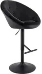 Barhocker London Samt Schwarz Schwarz