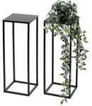 2x Dandibo Blumenhocker Metall Schwarz 50 Cm Blumenst&auml;nder 96315 S Beistelltisch