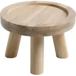 Echtholz Blumenhocker Mit 3 Beinen - &Oslash; 20 Cm - Deko Holz Hocker Rund...
