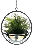 Blumenampel Innen Metall Wand H&auml;ngepflanzen 53 Cm 96087 M Mit Topf Silber