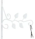 Relaxdays - Blumenampel Halterung, Bl&auml;tter, Wandmontage, Hxbxt: 30 X 29,5 X 2...