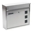Wiltec - Briefkasten V12 Edelstahl 360 X 115 X 315 Mm, Wandbriefkasten Mit...