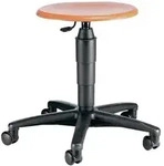 Drehhocker M.rollen Buche Natur Sitz-h.420-550mm