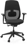 Ergonomischer B&uuml;rostuhl Skandis Ohne Kopfst&uuml;tze Schwarz / Gestell Schwarz Hjh