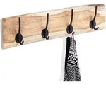 Storage Solutions - Hakenleiste, 4 Metallhaken, 50 Cm