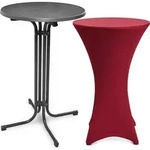 Outdoor Stehtisch Bellini, Klappbar, &Oslash;60cm, Grau, Mit Husse