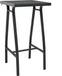Garten-bartisch Schwarz 60&times;60&times;110 Cm Hartglas Vidaxl
