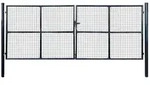 Vidaxl - Mesh-gartentor Verzinkter Stahl 400 X 150 Cm Grau