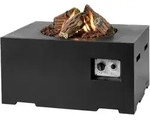 Mania Feuertisch 12 Kw Rechteckig Klein 80x60x40 Cm Beton-optik Schwarz - Happy