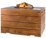 Mania Feuertisch Lounge&dining 19,5 Kw Rechteckig 107x80x67,5 Cm Teakholz/grau -