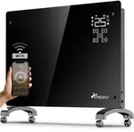 Tresko&reg; Elektroheizung Schwarz 2000w Inkl. Wifi & App Glaskonvektor Konvektor Wand