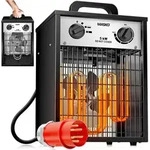 Elektroheizer Heizl&uuml;fter Bauheizer Mit Integriertem Thermostat Elektrisch...