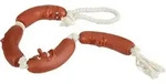 Relaxdays - 4 X Hundespielzeug Wurst, Kleine & Mittlere Hunde, Robust, Ohne