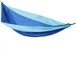 H&auml;ngematte Outdoor Ultraleicht Camping Befestigung 1-2 Personen Hellblau Dunkelblau
