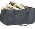 2x Kaminholztasche, Faltbar, Flexibel, Griff, 27 Liter, Filz,...