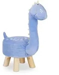 Tierhocker Dino F&uuml;r Kinder, Pl&uuml;schbezug, Rund, Sitzgelegenheit Kinderzimmer,