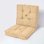 Reisekissen Beige 50 X 50 Cm - Klappbares Sitzkissen Auto - Homescapes