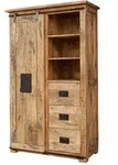Schrank Mango 100x45x175 Natur Lackiert Railway 114